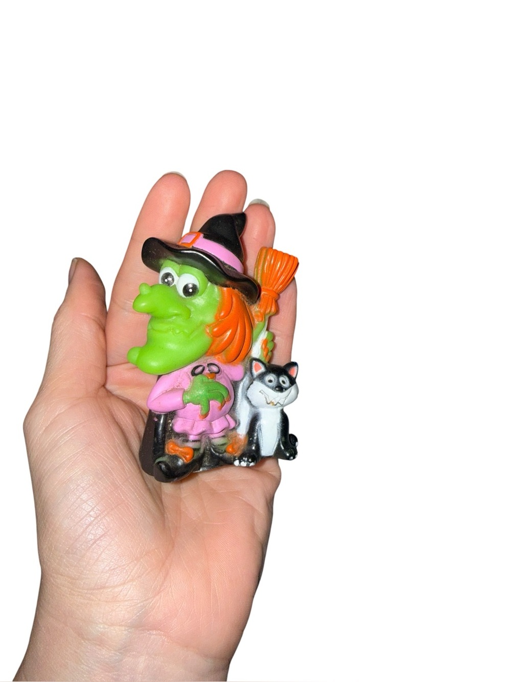 Vintage pvc Halloween witch figure